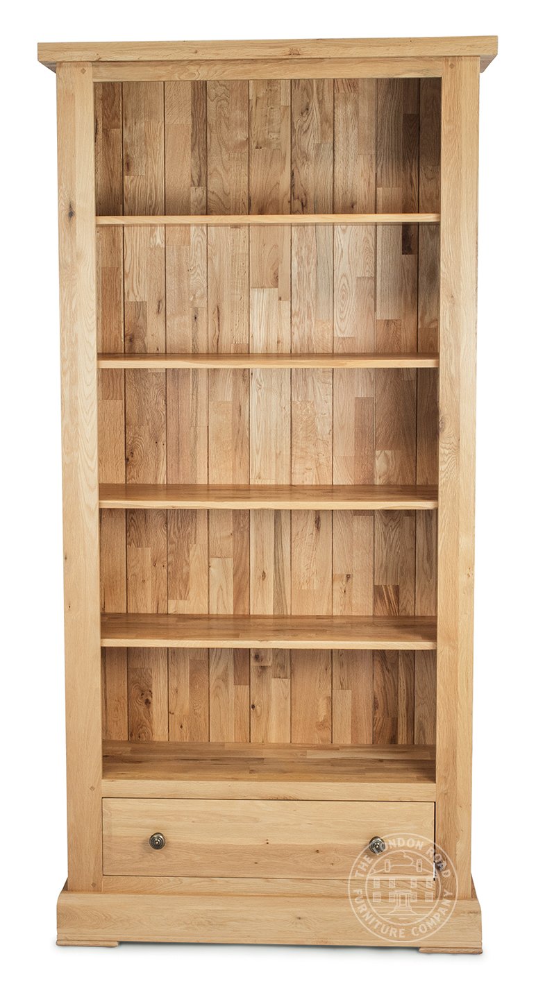 Reims Tall Wide Oak Bookcase