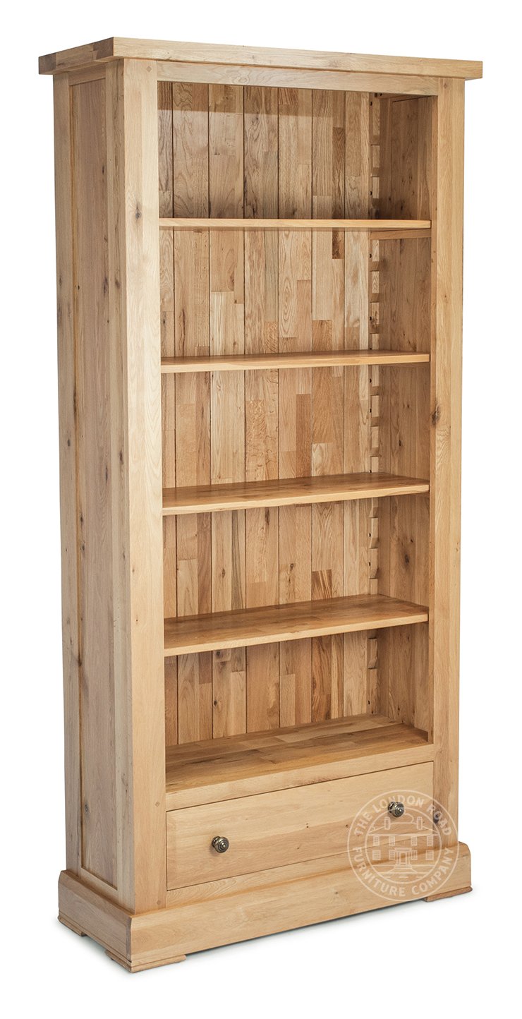 Reims Tall Wide Oak Bookcase