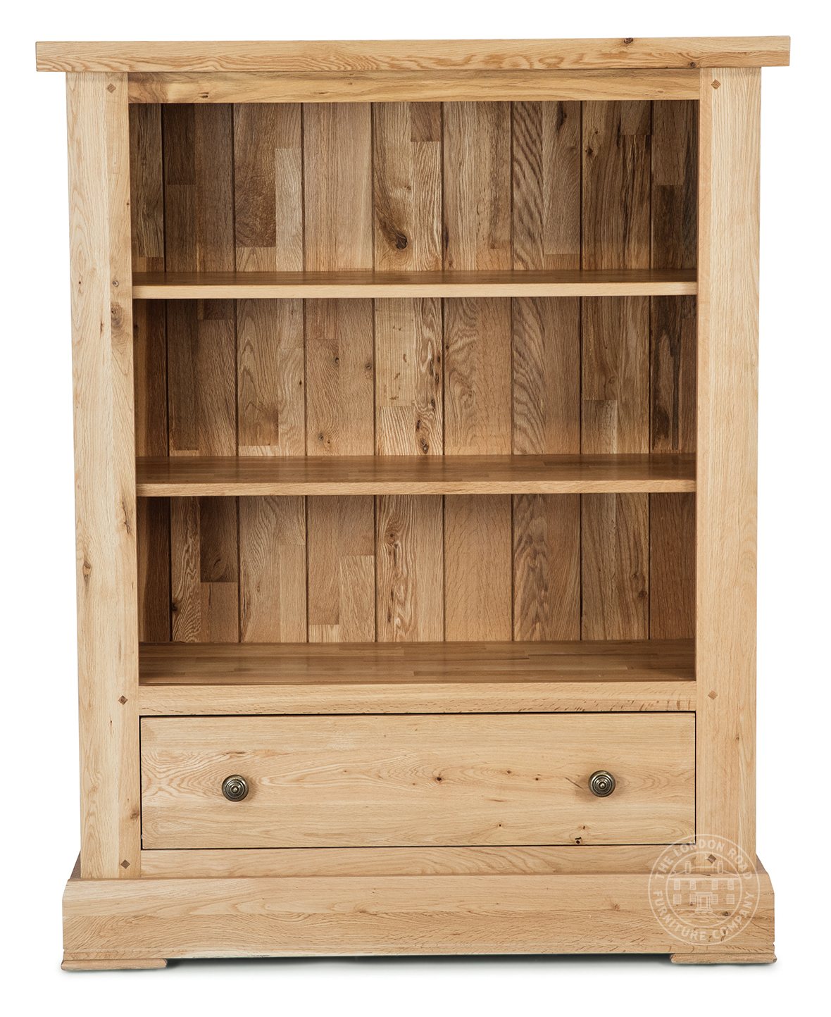 Reims Low Wide Oak Bookcase