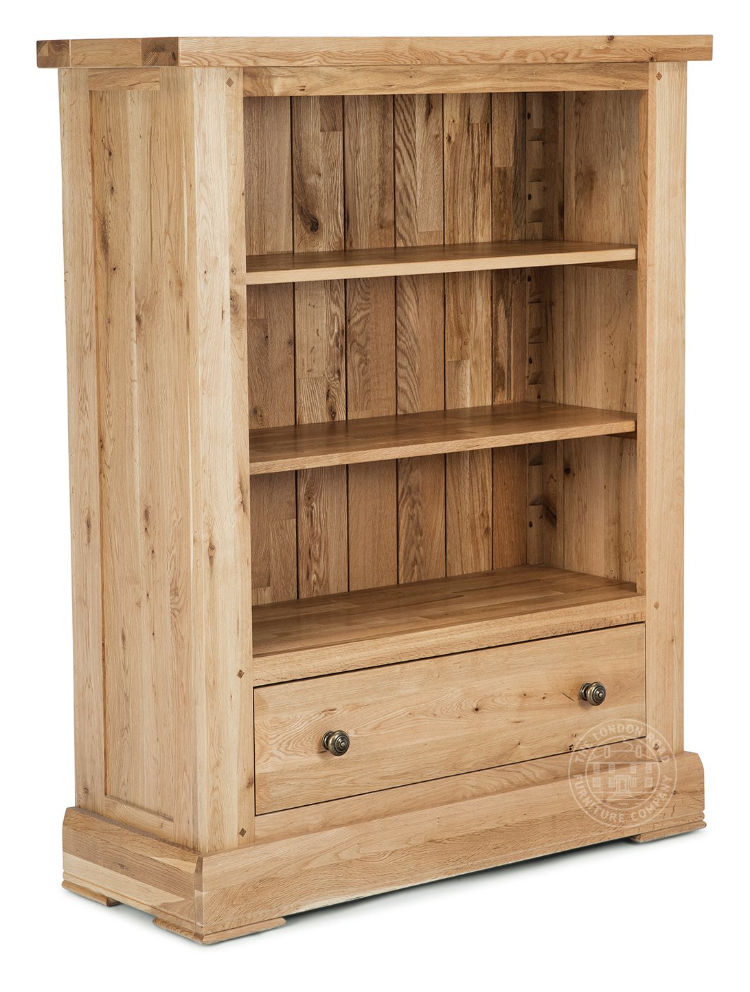 Reims Low Wide Oak Bookcase