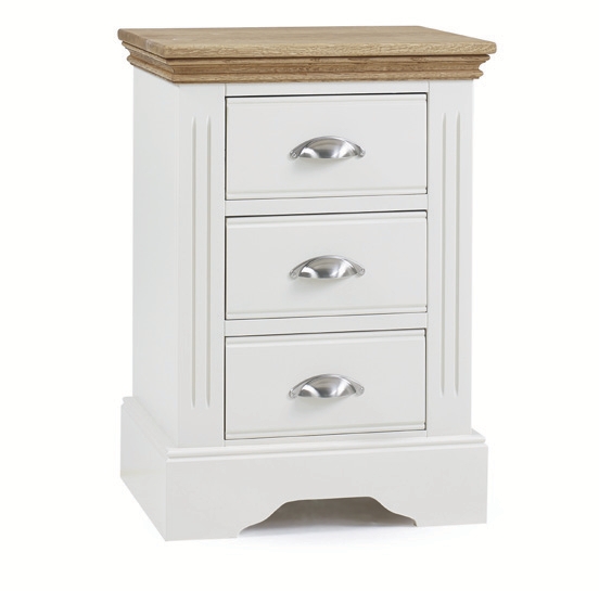Hampton 3 Drawer Bedside